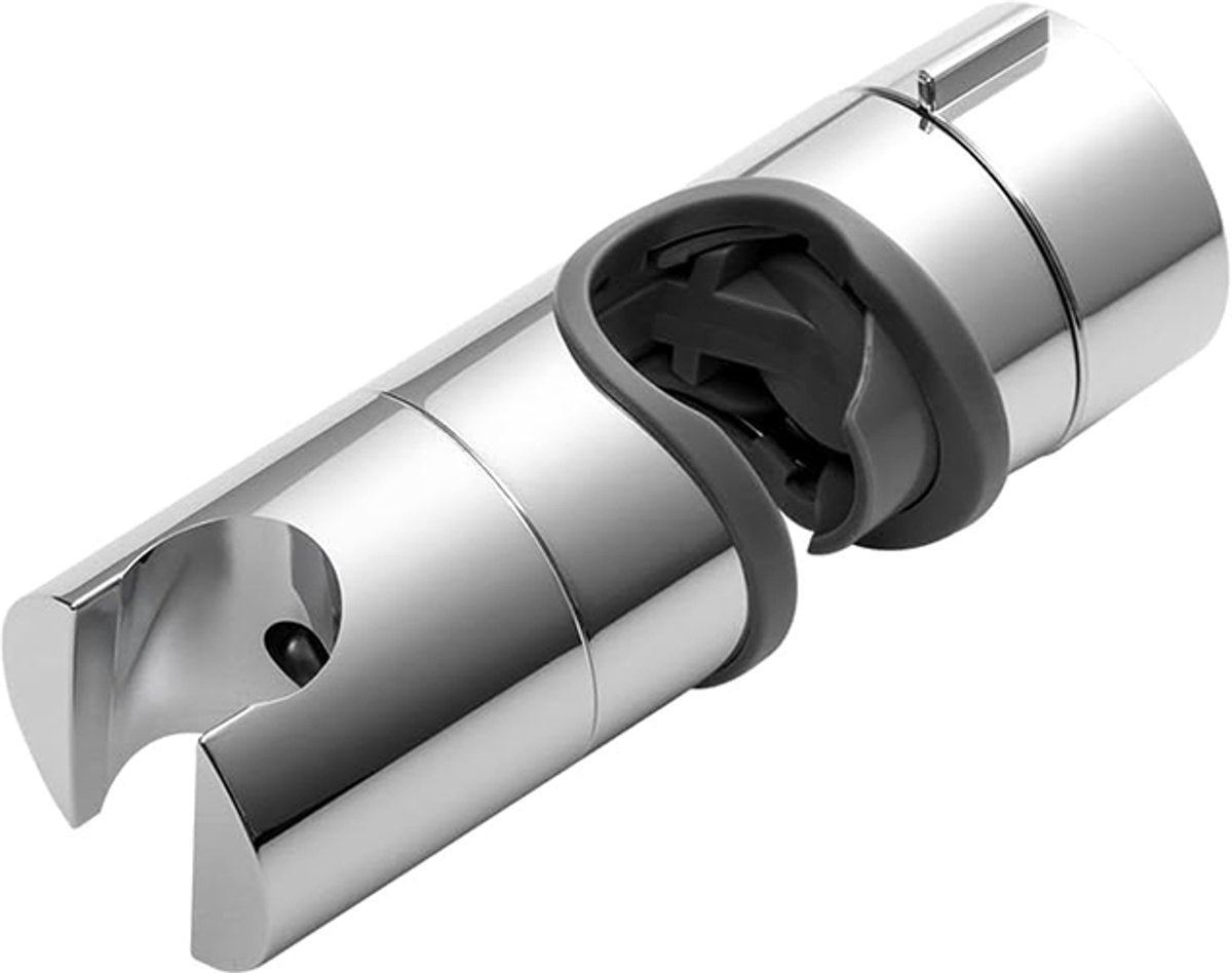 Shower Rail Slider - Hand Shower Bracket - ABS - Adjustable - Shower Head - Universal Shower Holder - Shower Head Holder - Hand Shower Holder - For Hand Shower or Shower Head for Bathroom - Suitable for Ø 18-25mm - Silver