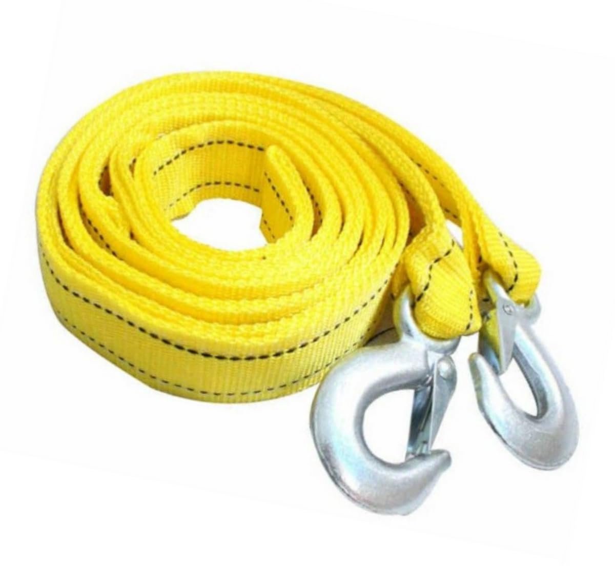 Tow rope Tow strap Tow rope car - 4 m 5000KG - nylon and steel - yellow