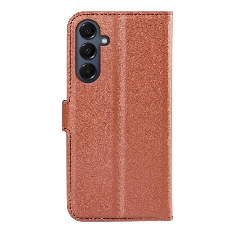 Compatible with Samsung Galaxy A17 5G Brown Horizontal Flip Stand Case Samsung Brown