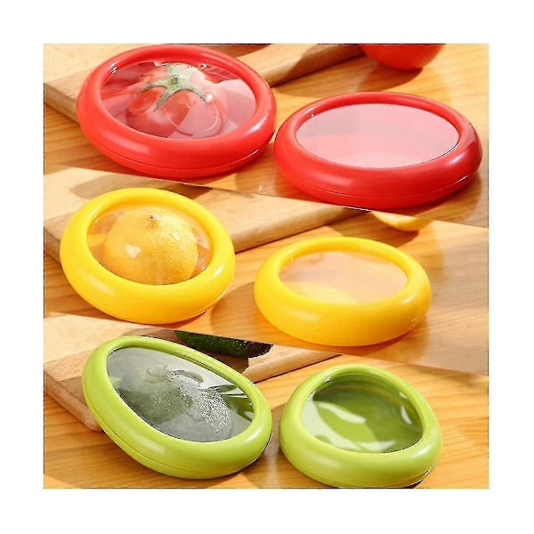 4pcs Reusable Food Storage Container Compatible with Avocado Tomato Saver Lemon Saver Container