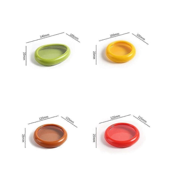 4pcs Reusable Food Storage Container Compatible with Avocado Tomato Saver Lemon Saver Container