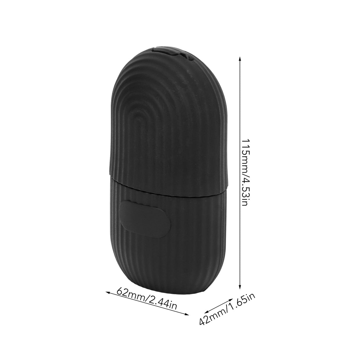 Ice Facial Roller Cold Ice Mold Holder Silicone Reusable for Facial Beauty DIY Facial Care Black Striped Black