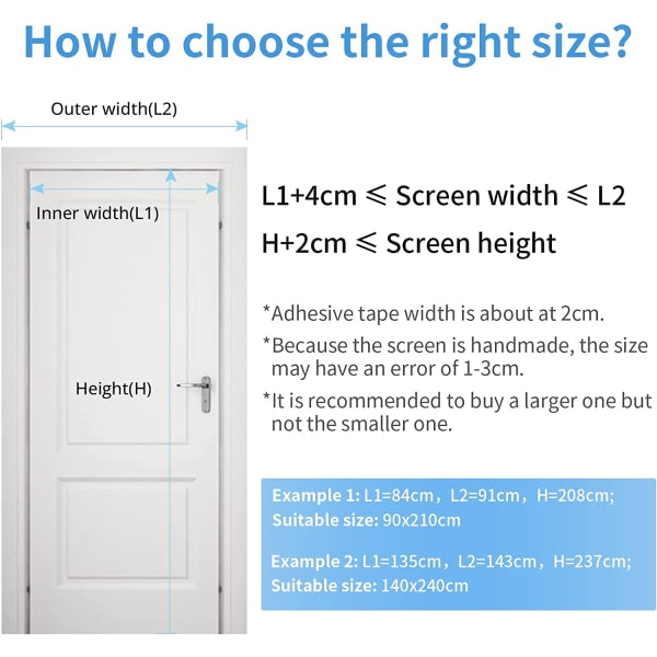 Mosquito Net Door Magnetic Fly Screen Anti-mosquito MYCARBON 80X200CM White