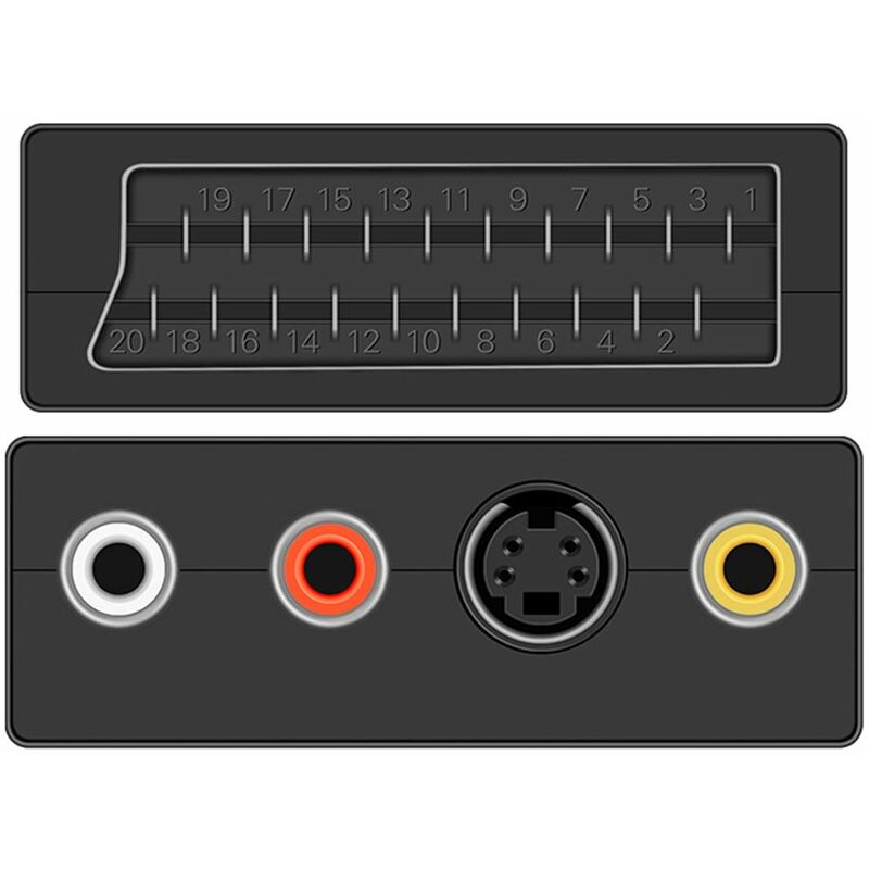 Scart to RCA Cable Male 1.5m Audio Video Adapter Compatible with TV DVD VCR