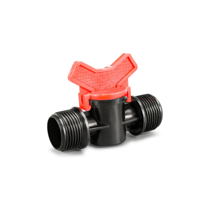 Accessories for 1000L IBC tanks: Adapter cap + 4-point butterfly faucet + black nipple (Teflon tape included)