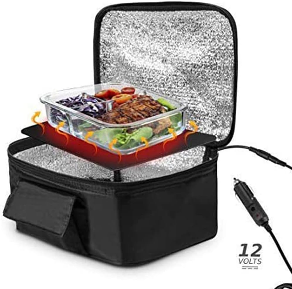 12V Car Insulated Bag, Electric Picnic Bag, Lunch Bag, Foldable Bag for Carrying Picnic Food - 29cm x 21cm x 11cm
