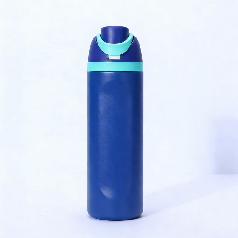 Insulated Stainless Steel Water Bottle with Straw,blue & 24 oz, BPA-Free, for Travel, Sports, Outdoors