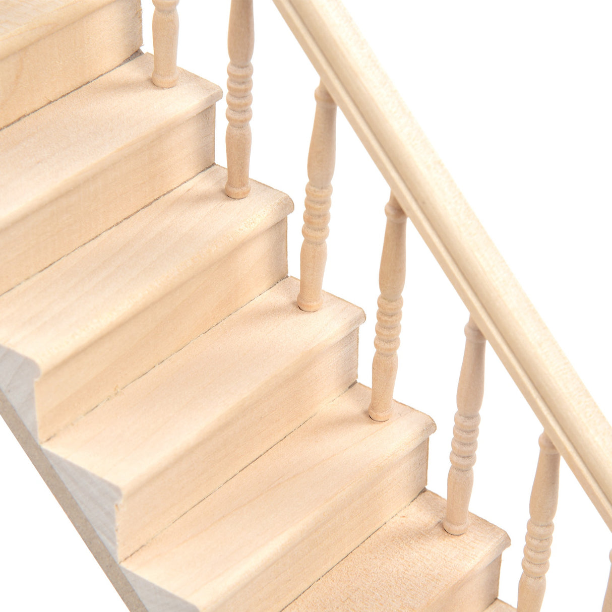 1/12 Scale Dollhouse Staircase DIY Miniature Smooth Rounded Corners Birch Material for Crafts