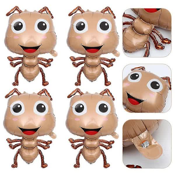 Large Ant Balloons 5 pcs Light Brown 75.00X48.00X4.00CM Animal Theme Cartoon Foil Balloons