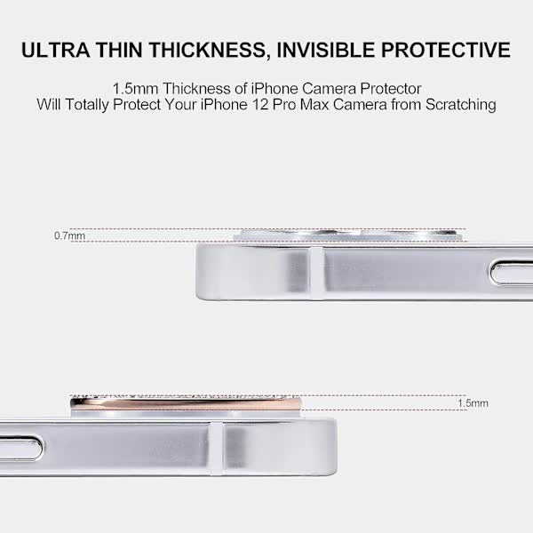 Diamond Camera Lens Cover Compatible with iPhone 12 Pro Max Protective Sticker Rose Gold