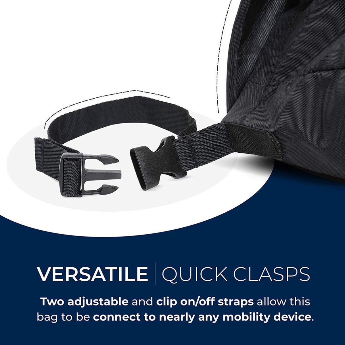 Wheelchair Pouch Wheelchair Bag Waterproof Large Wheelchair Accessories Bags to Hang on Back and Wheelchair Backpack Storage Bag