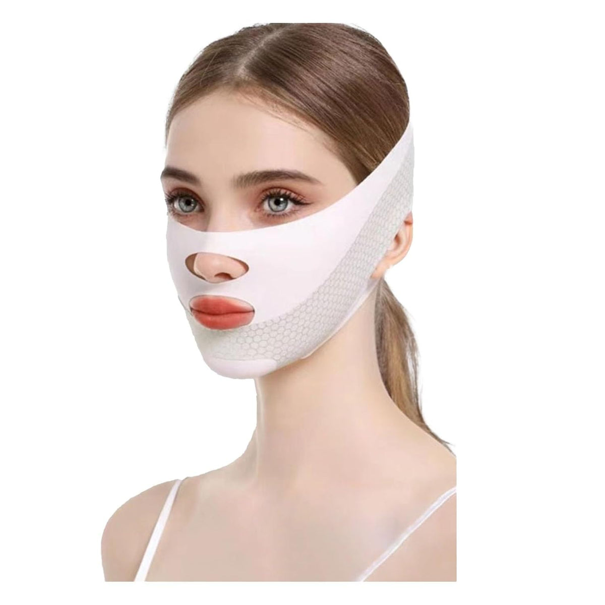 V Line Lifting Mask Chin Strap For Sleeping Reusable,Face Lift Tape Face Slimmer For Women,Jaw Trainer(Pink. Black. Blue)Variety Of Options.(Pink,2PCS)