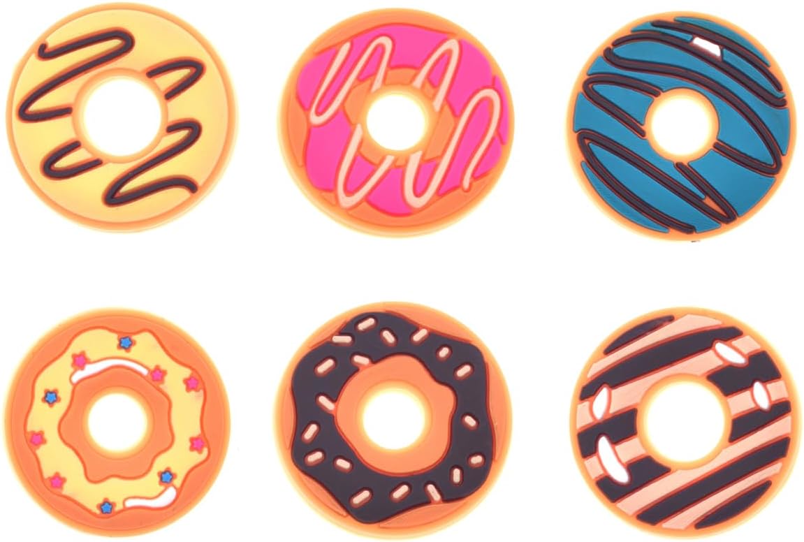 Donuts Shoe Charms fits for Clog Shoes Decoration, Sweet Cake Pins for Shoe & Bracelet Wristband Party Gifts