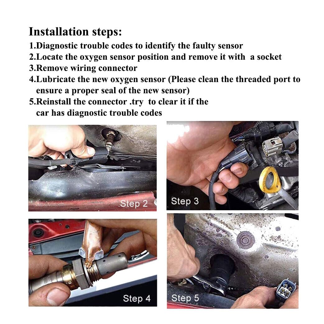 2Pcs Oxygen O2 Sensor Upstream Downstream Compatible with Honda CRV 2.4L L4 2007 2008 2009 Replacement for 234-9062 234-4359