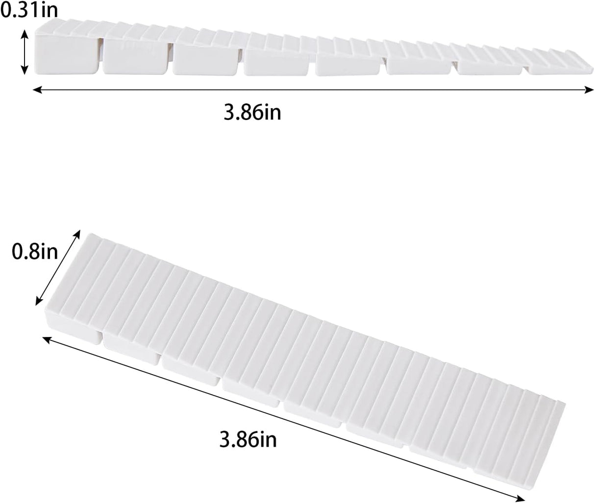 12 Pack White Multi Purpose Furniture Plastic Shims for Leveling Extreme Weight Capacity Wedges Easy to Snap Cut-to-fit Size Leveler for Toilet Shims, Doors, Windows, Sheds, Table