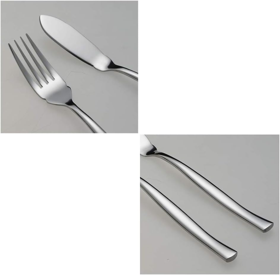 8-Piece Stainless Steel Fish Forks and Knives, Serving Set