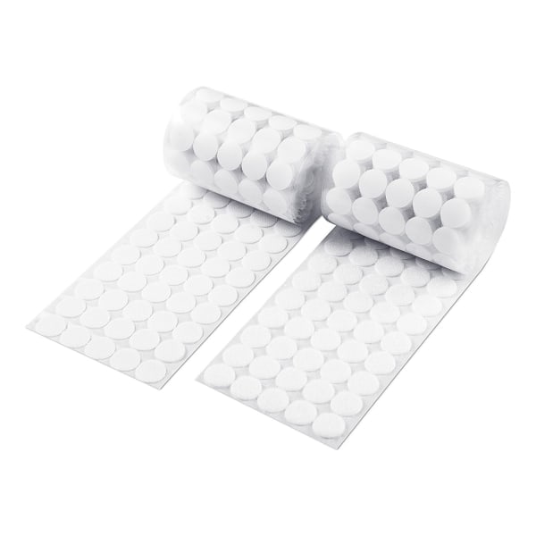 Velcro 10mm Round Self Adhesive 1000pcs White Nylon Silent Hook and Loop Fasteners for Kids Early Education