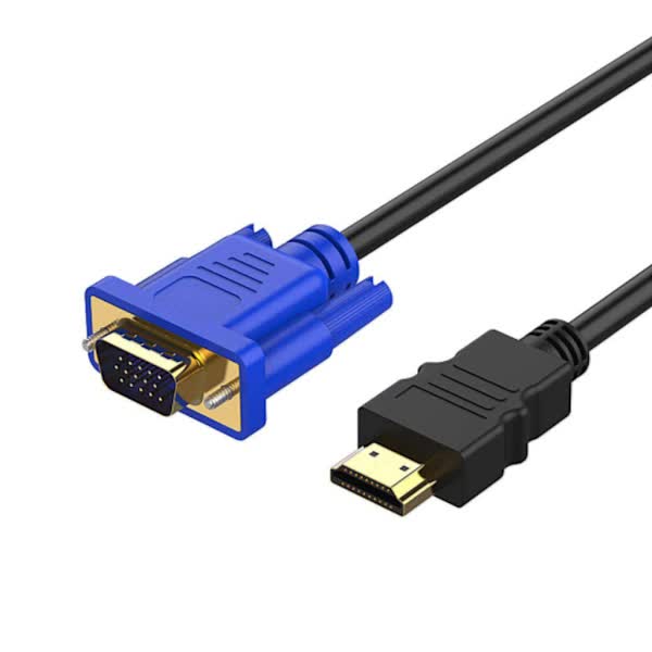 HDMI to VGA Cable 1.8m 1080P Full HD Support PC, Laptop, DVD, HD