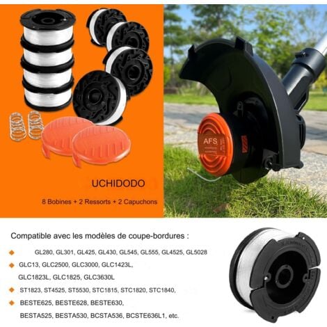 Black \u0026 Decker Trimmer Spool Replacement 8 Spools with Caps and Springs