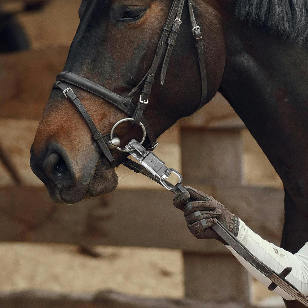 Ackron Panic Snap,Quick Release U-Type Snap Quick Release Clip Suitable for Lead Ropes Tie Offs Rotatable Eye Quick Release Buckle Clips Animals Riding Accessories 2 Piece