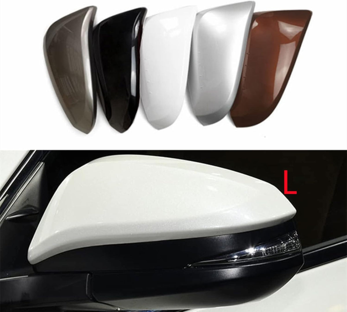 Side Rear View Mirror Cover Shell Holder Door Mirror Cap Housing Fit For To-yota RAV4 2013 2014 2015 2016 2017 2018 2019,Red Right Side