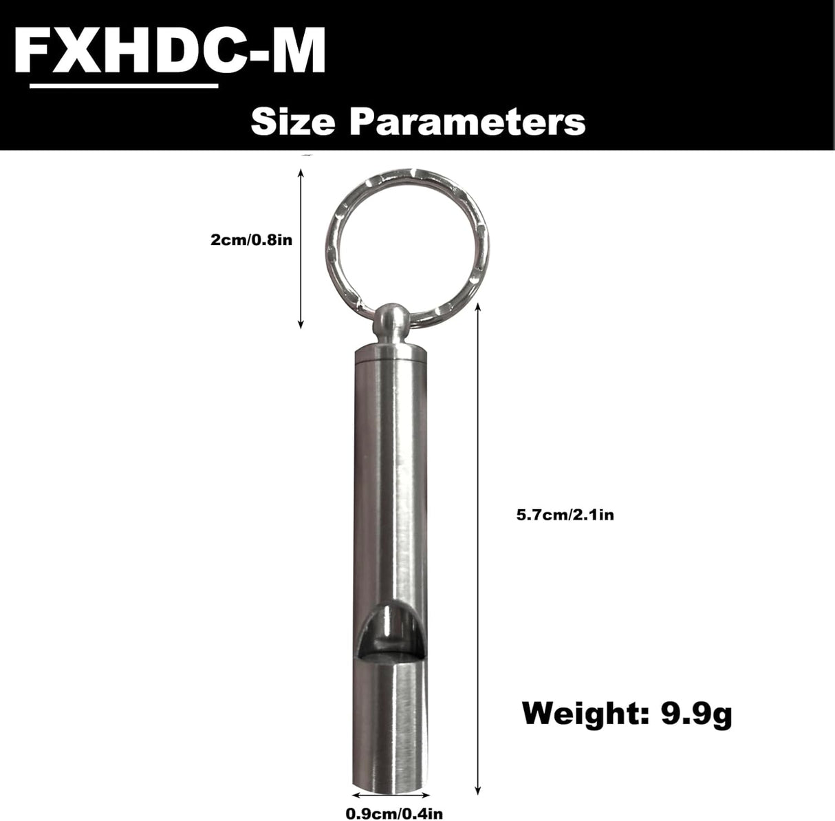 2PCS Mini Stainless Steel Survival Whistle Perfect for Camping, Hiking and Boating Loud Emergency Whistle with Far Distance Rang for Sporting Events and Call Your Dog,Keychain Included