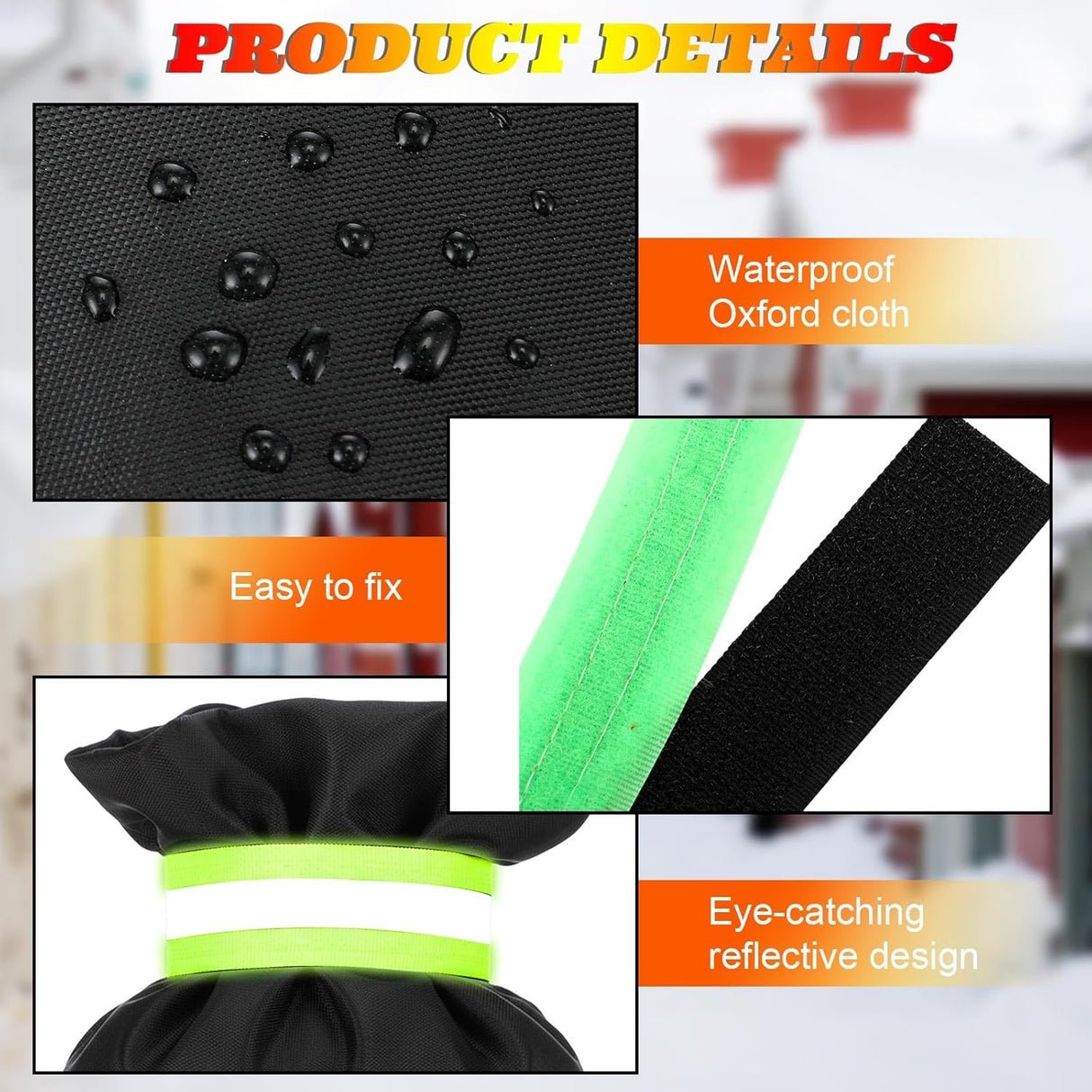 20 Pack Outdoor Faucet Cover for Winter 8.2 x 5.9 Inch Garden Socks with Reflective Strips Freeze Protection Pipe Insulation Reusable Wall Taps Outside