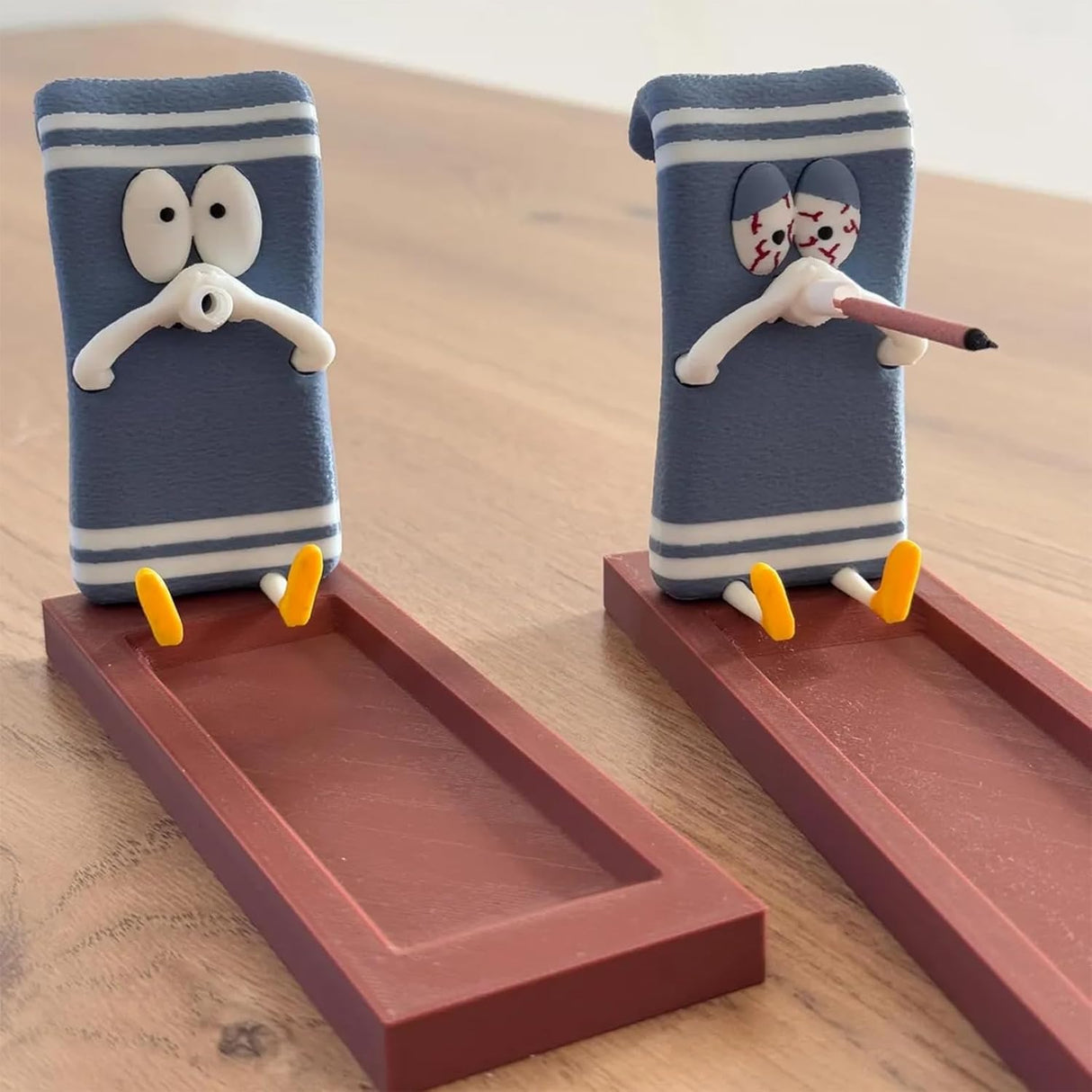 Towelie Servietsky Incense Holder, Handcrafted Incense Burner Holder, Realistic Crafts, Incense Holder for Sticks, Interchangeable Glasses Incense Burner Best for Meditation, Home, Office A A