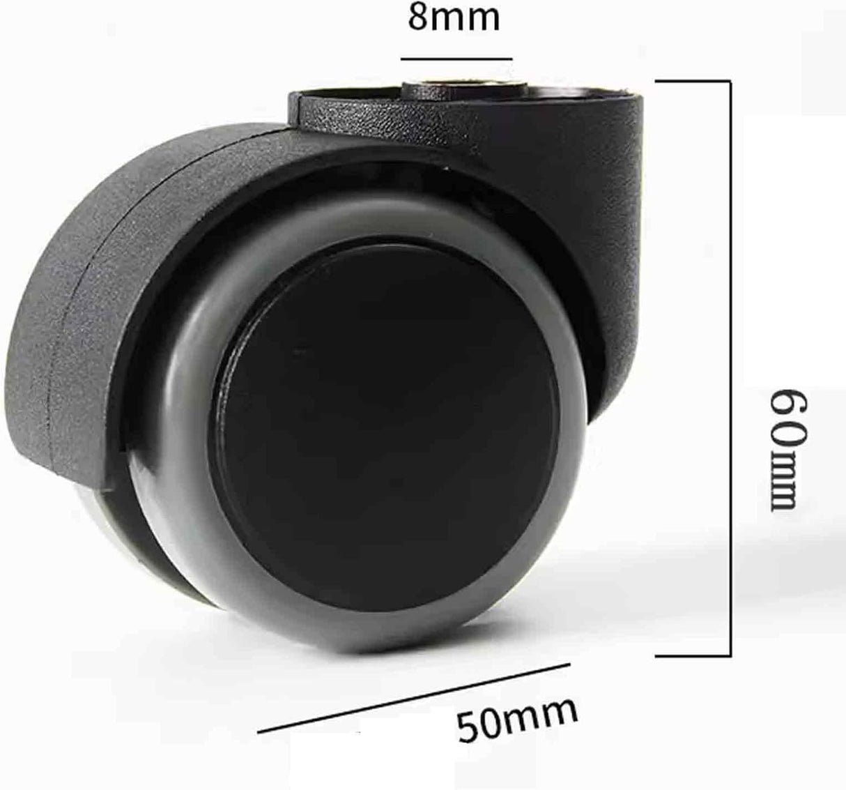 Office Chair Casters Wheels - Set of 5, Universal, Rodless, Silent, Easy Install, Metal, Swivel