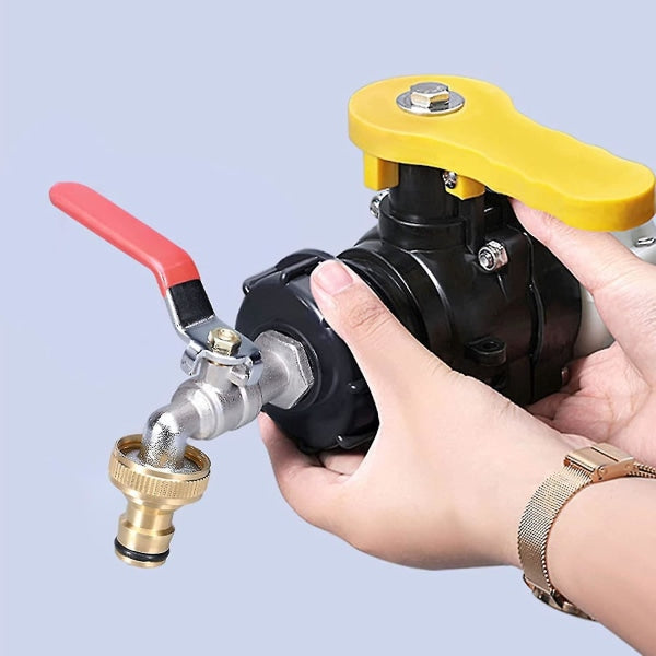 1000l tank tap with garden hose adapter, S60x6 IBC tap connection