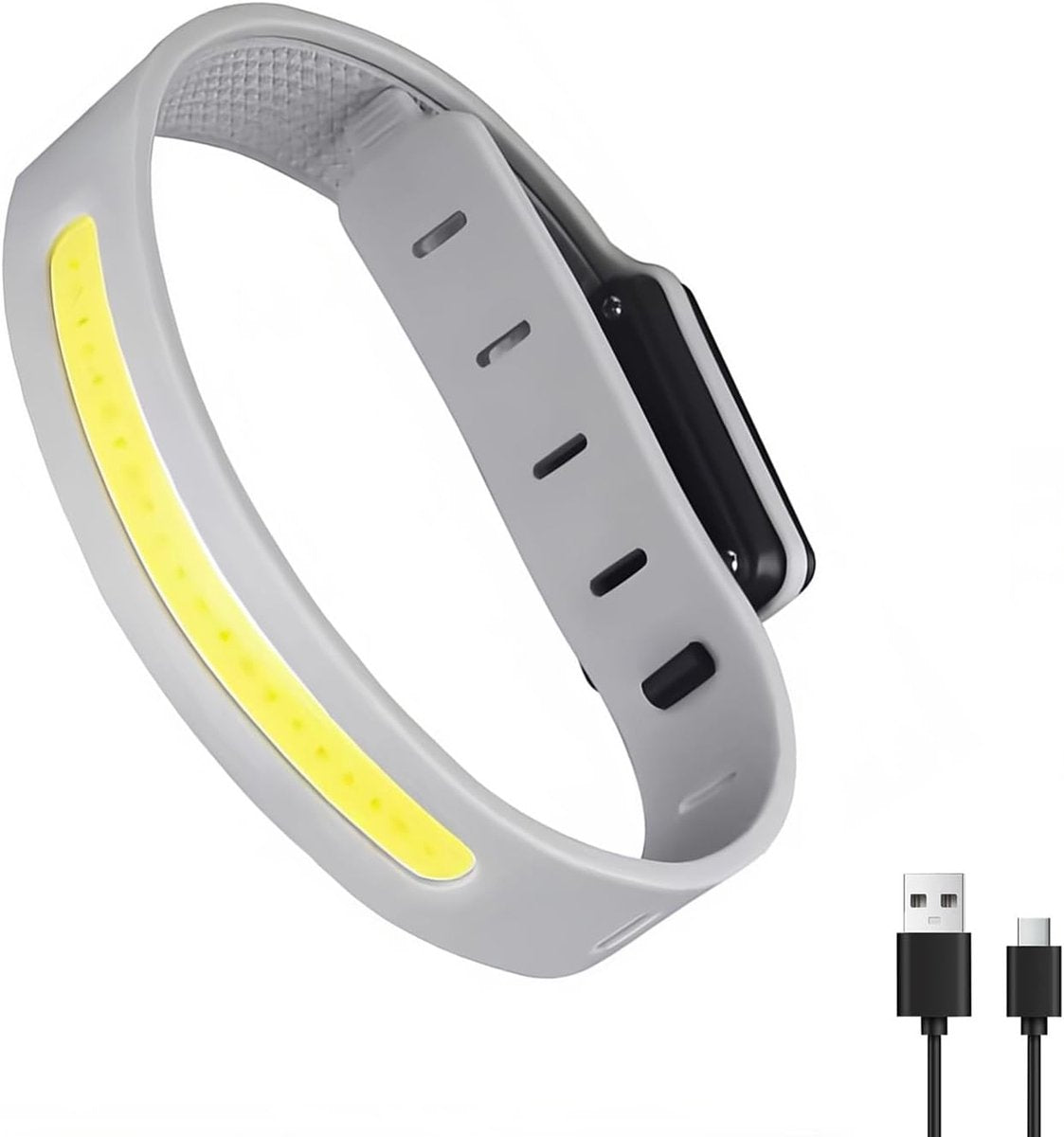 Lamp - Running Lamp - Bicycle Lamp - With reflective arm and wrist strap - 3 light modes - Rechargeable - Flashing outdoor lamp, a safe choice for running, jogging, cycling and walking in the dark.