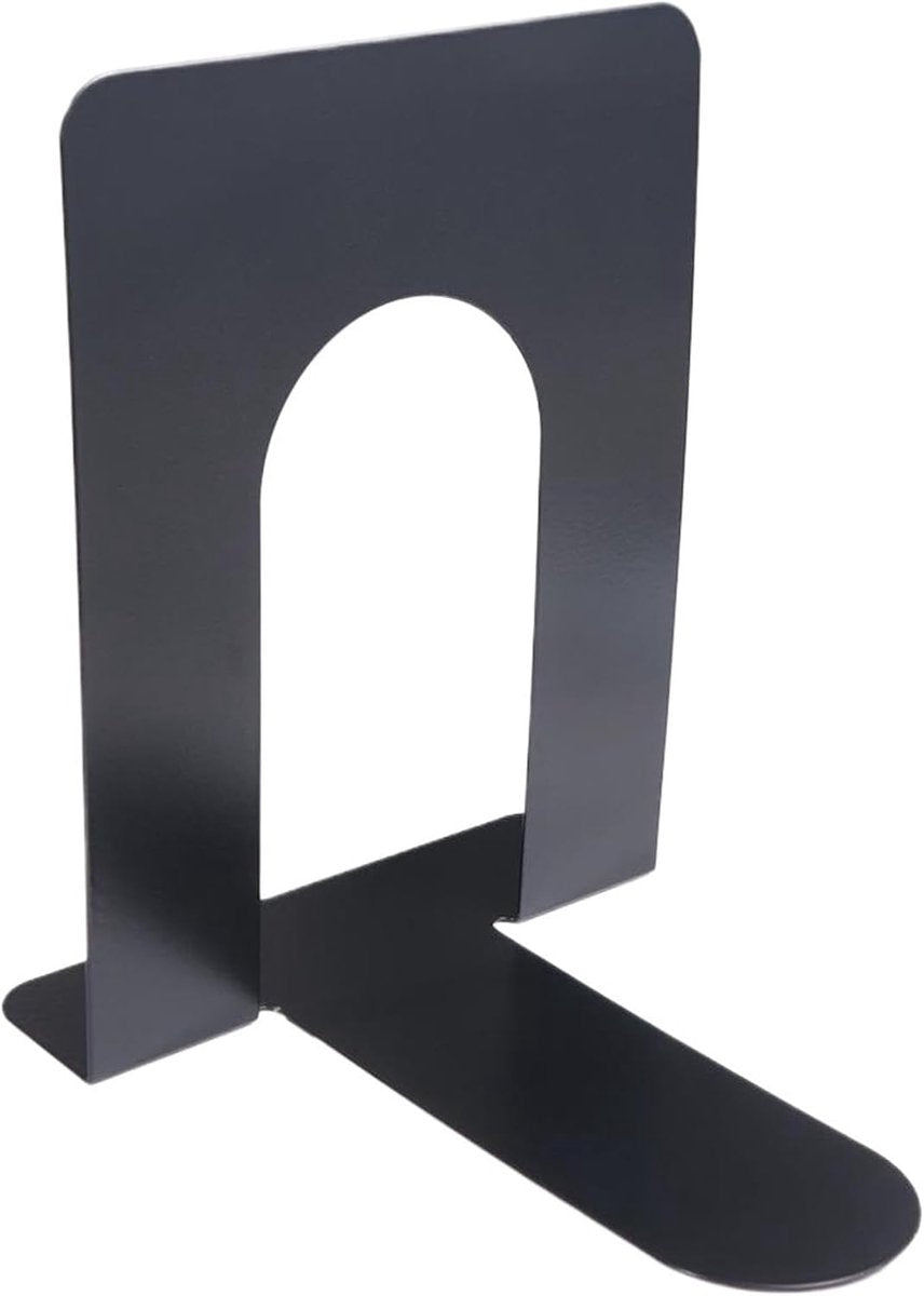 Bookends - Metal - Iron Bookshelves - Can be used to support books and organize your desk - 130mm * 150mm * 165mm - Black