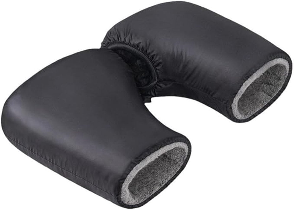 Cycling Gloves - Extra Padded Cycling Gloves - Waterproof Gloves - Warm Gloves - Cycling Gloves - Scooter Gloves - Hand Warmers - Bicycle Accessories - With Reflective Strips - Winter - Windproof (Black)