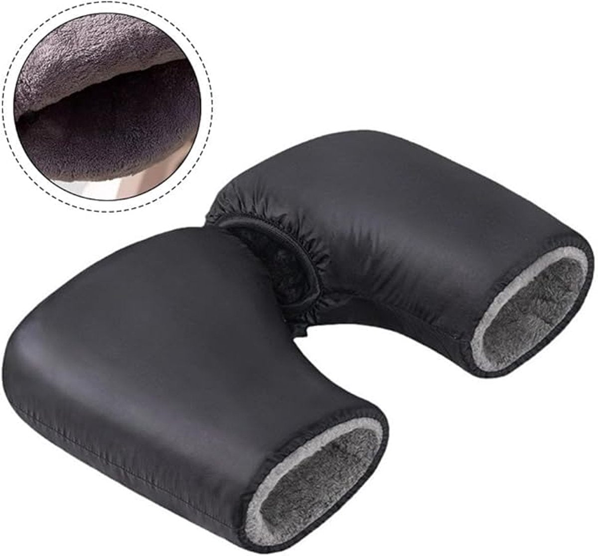 Cycling Gloves - Extra Padded Cycling Gloves - Waterproof Gloves - Warm Gloves - Cycling Gloves - Scooter Gloves - Hand Warmers - Bicycle Accessories - With Reflective Strips - Winter - Windproof (Black)