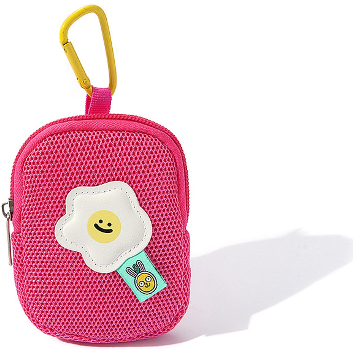 Storage Bag - Cute Mesh - Flowers - Keychain Wallet - Headphone Bag - Pendant Storage Bag - Multifunctional - Red