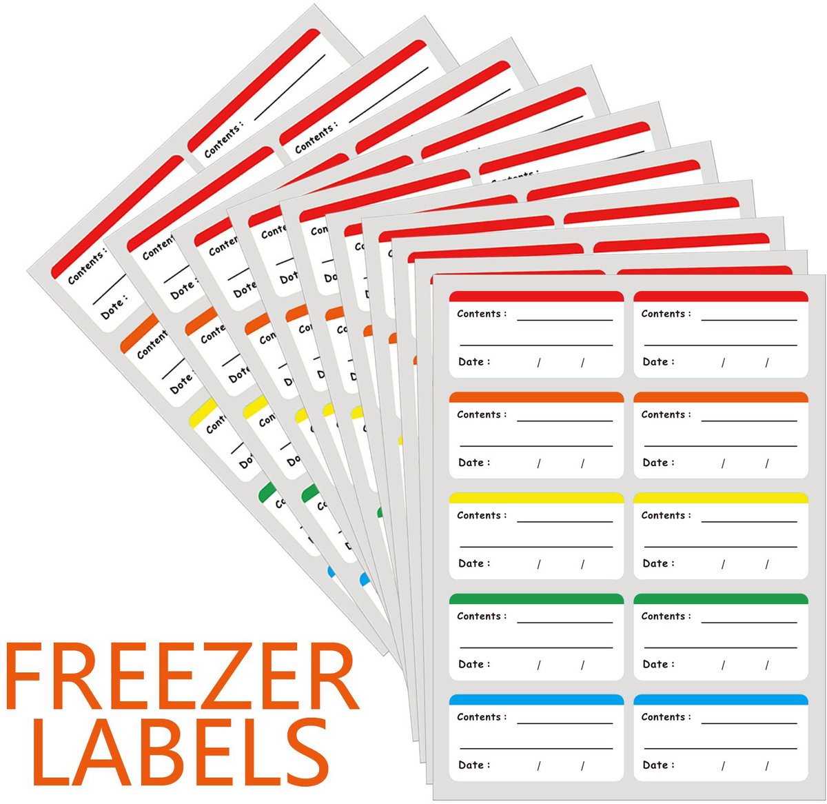 Frozen Food Labels - Writable Frozen Food Labels - Best Before Date Labels - Food Labels - Date Labels - 30 Images
