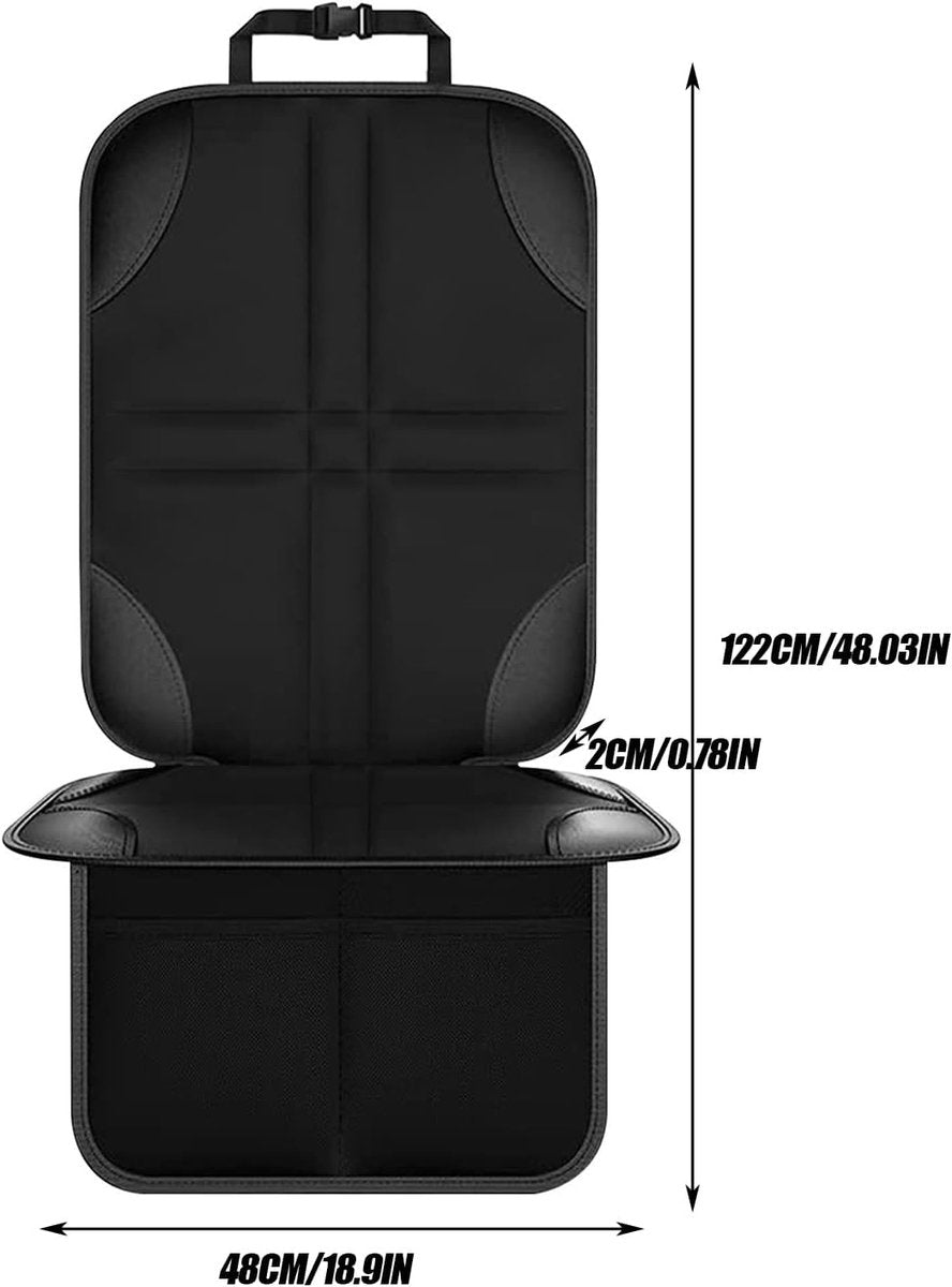 1 Car Seat Protector - Child Car Seat Cover - Car Interior Mat - Non-Slip Mat - Waterproof and Scratch-Resistant - Black