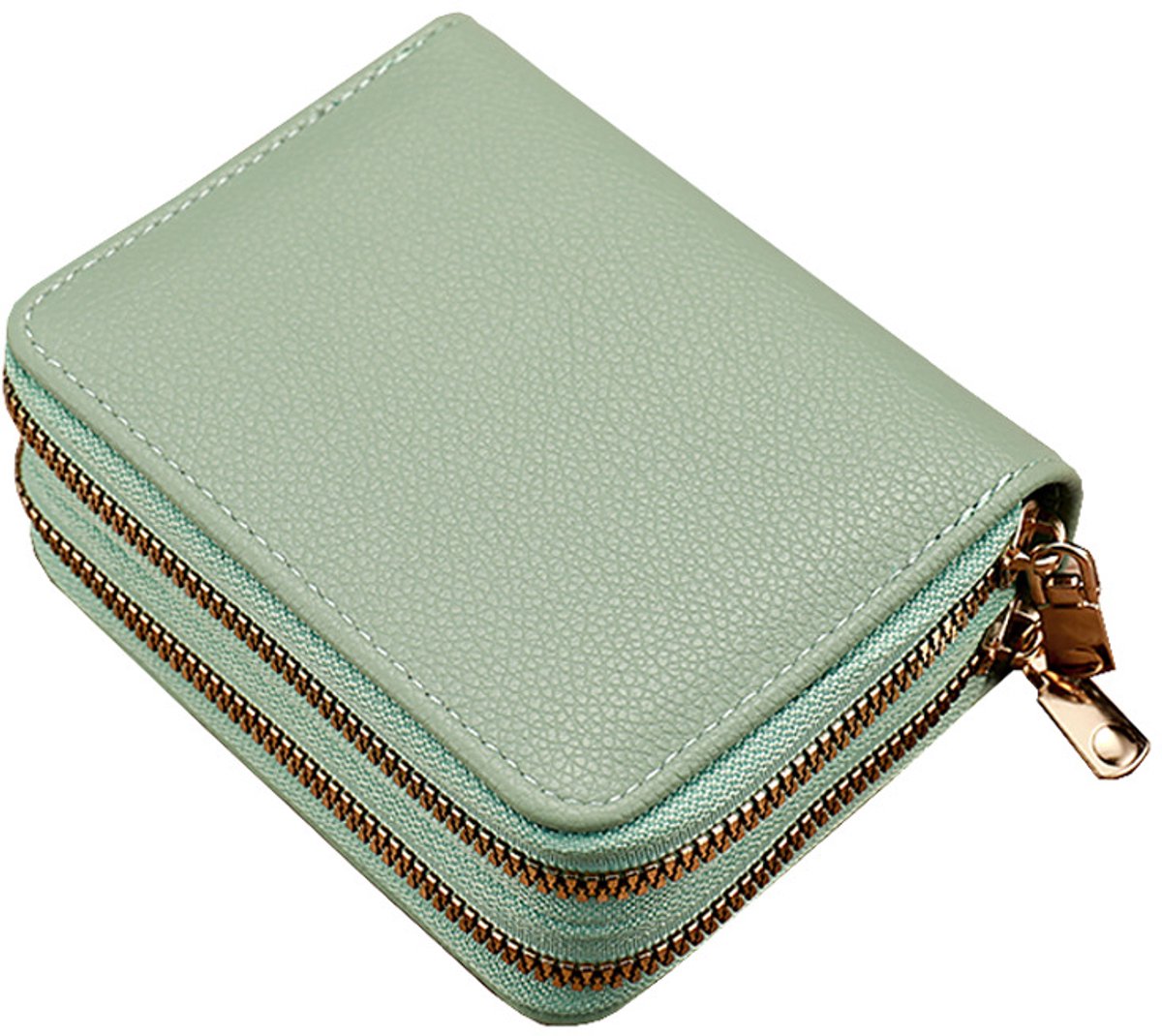 Women's Wallet - Small Women's Wallet - Light Green - Zipper Closure - Credit Card Holder - Card Holder - Bank Card Holder - Card Holder - Unisex