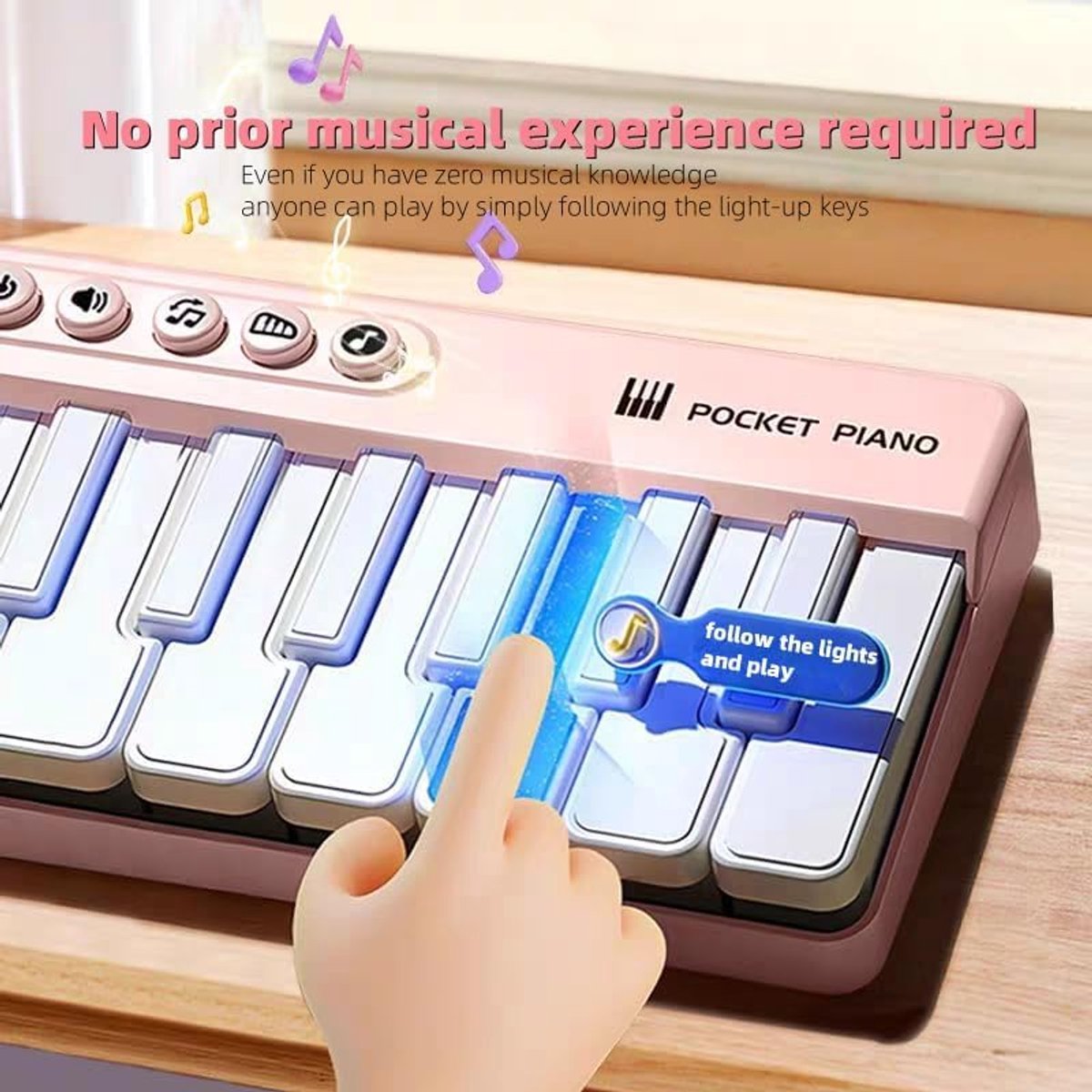Mini Keyboard Piano - Piano for Kids - Toys for Children - Educational Toys - Portable Pocket Piano - Blue