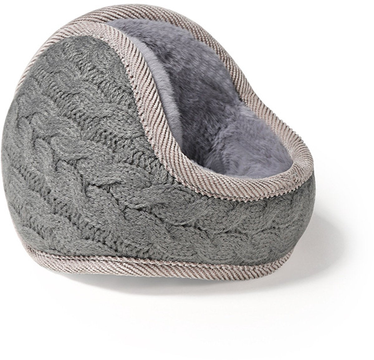 Earmuffs - Fleece Earmuffs - Knitted Earmuffs - Earmuffs for Adults - Warm Earmuffs - Warm Winter Earmuffs - Foldable - Unisex, Suitable for Outdoor Activities (Gray)