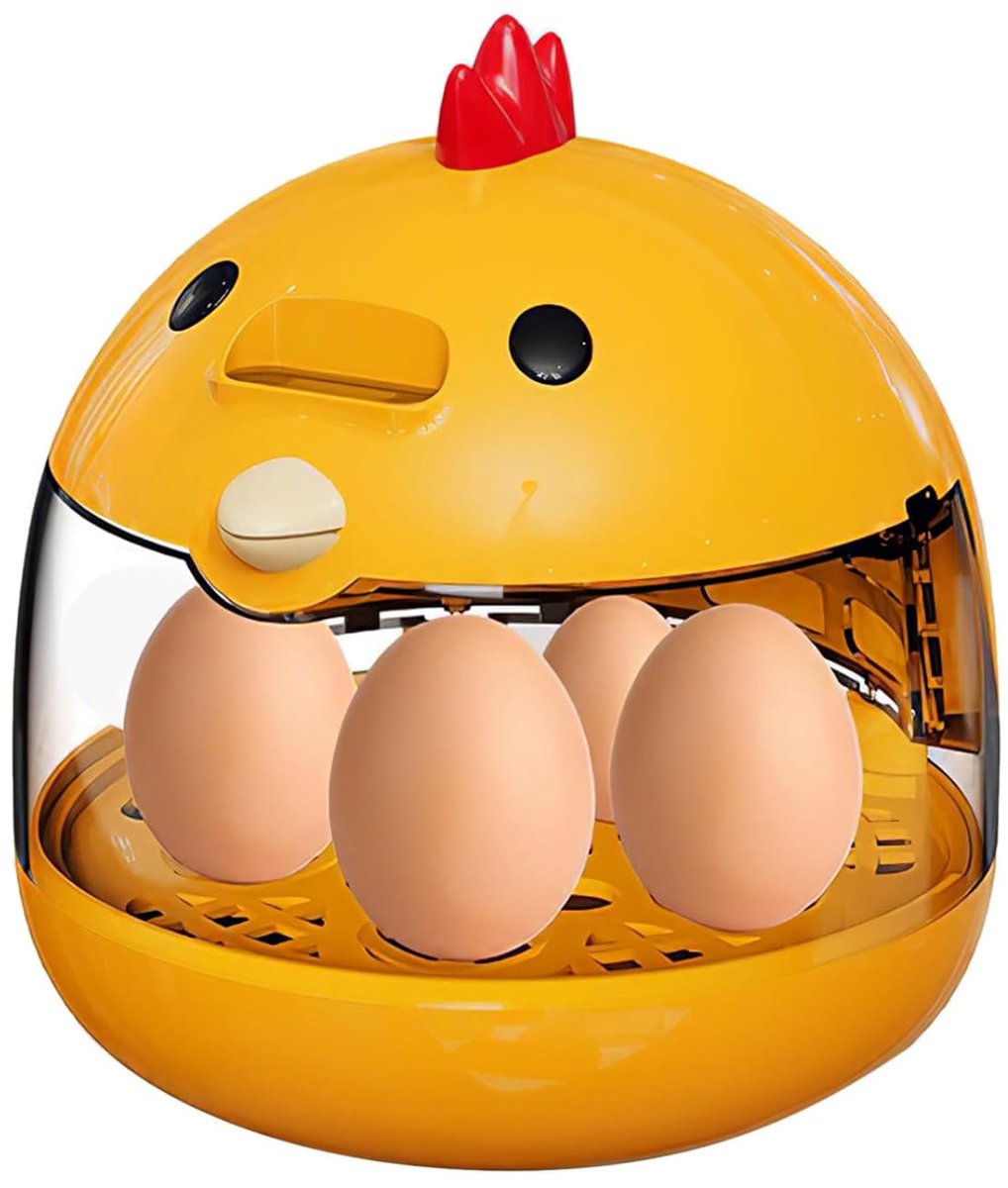 Incubator - Egg incubator | Incubator with a capacity of 4 eggs - with automatic temperature and humidity control - suitable for hatching eggs of chickens, ducks, geese, quails, parrots and other poultry
