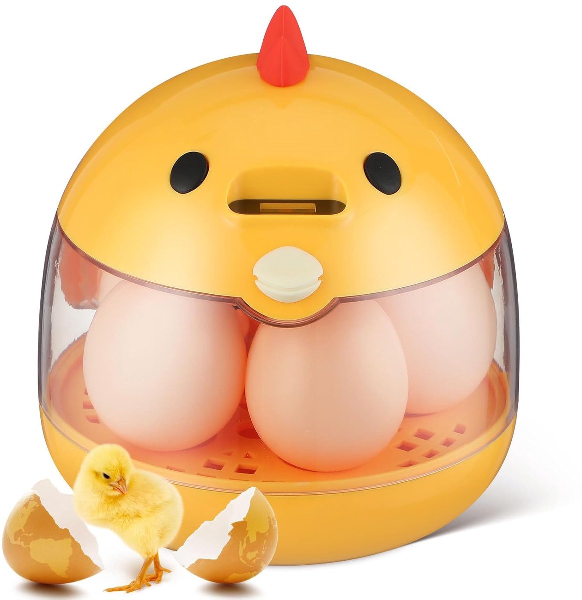 Incubator - Egg incubator | Incubator with a capacity of 4 eggs - with automatic temperature and humidity control - suitable for hatching eggs of chickens, ducks, geese, quails, parrots and other poultry