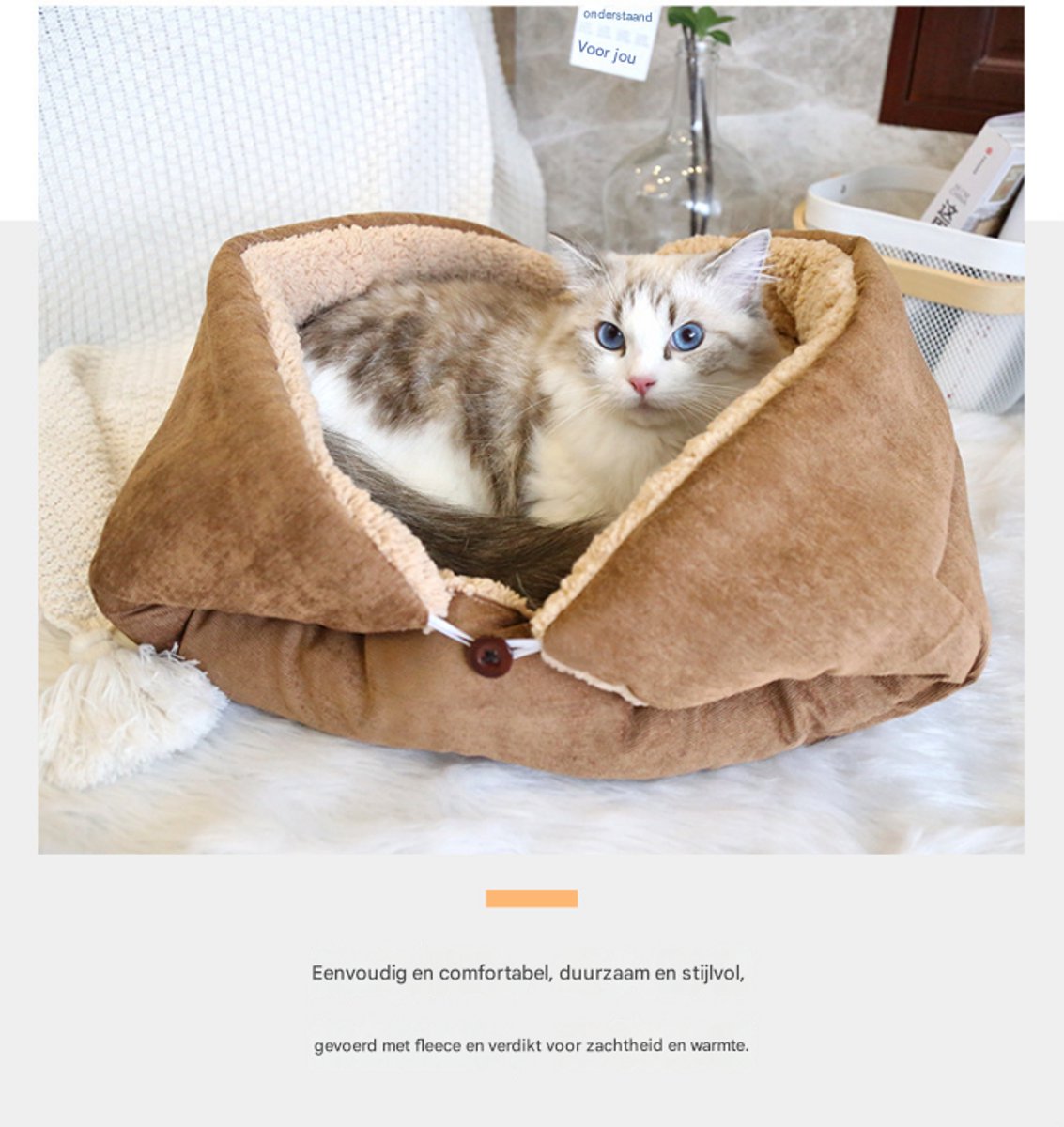 Dog Bed - Cat Bed - Dog Mat - 2-in-1 Warm Cat Bed - Pet Bed - Cat Sofa - Cat - Soft and Fluffy - 70*50cm