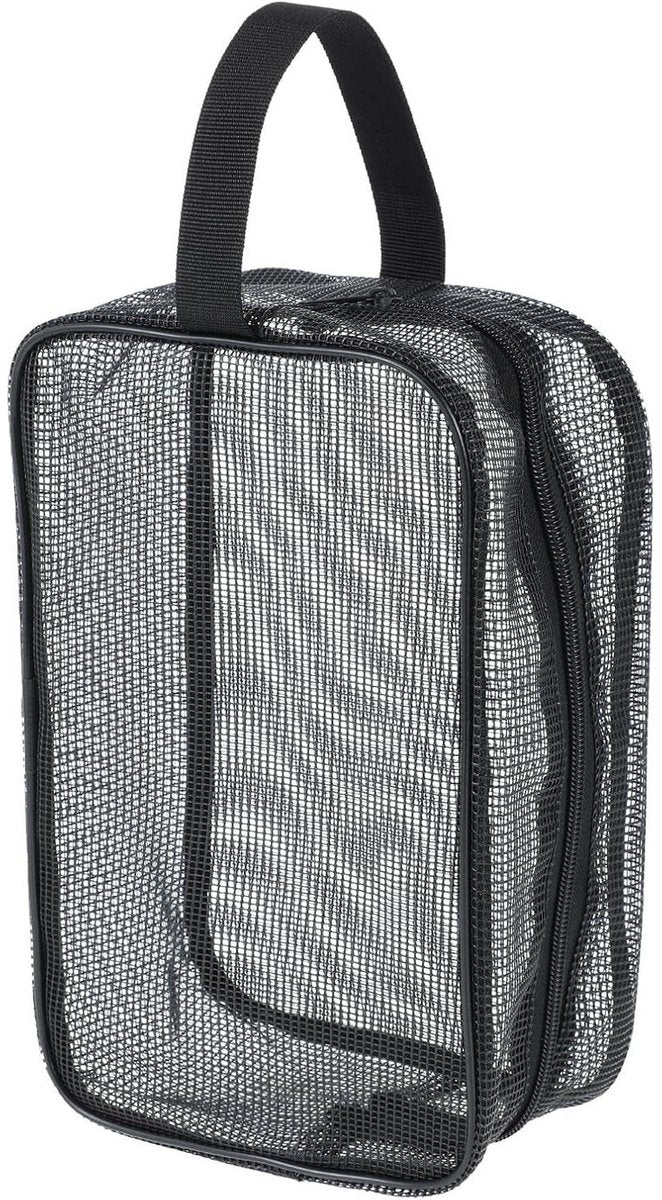 Toiletry Bag - Black Mesh Toiletry Bag - Perfect for travel, toiletry bag organizer, gym, camping
