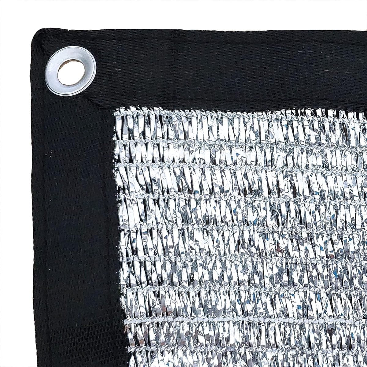 Reflective Aluminum Curtain Net with Eyelets - Sun Protection Cover - 6.5 ft x 6 ft