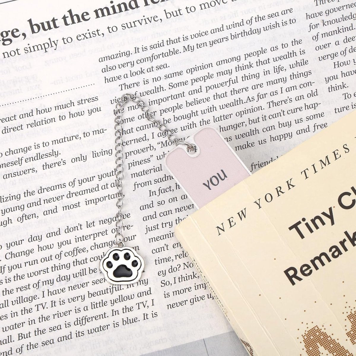 Bookmarks - Set of 2 - Cat Bookmarks - Gifts for Cat Lovers - Cute Bookmarks - Bookmark Gifts for Book Lovers - Reading Bookmarks - Gifts for Boys, Girls, Kids & Friends - Stainless Steel (Style B)