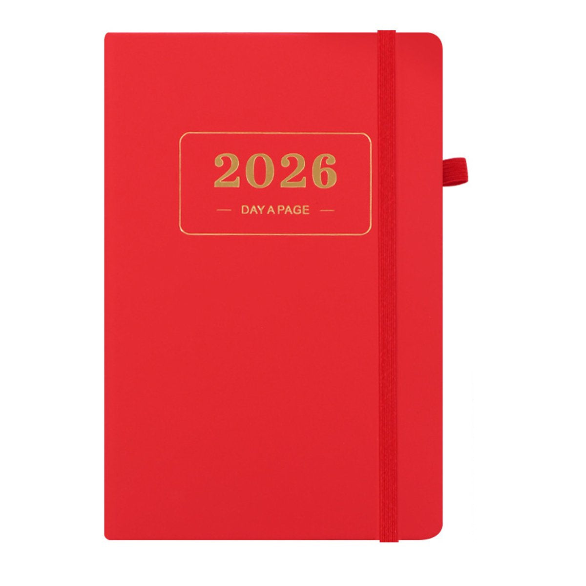 2026 Daily Planner – 2026 Adult Agenda – 1 Day on 1 Page – 365 Day Planner & Notebook – 14.0*20.8cm – Red
