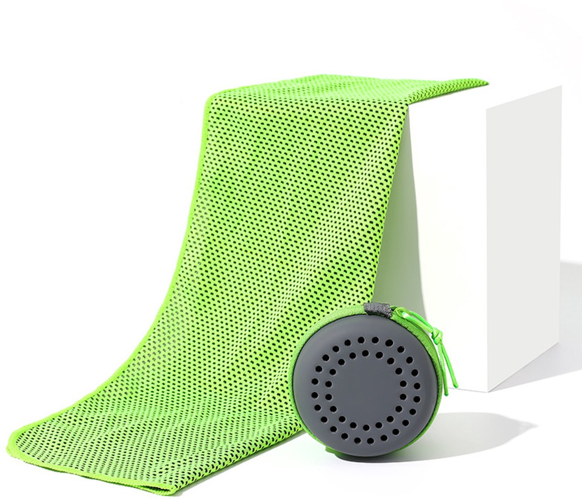 Cooling Towel for Summer & Sports - Quick-Drying & Cooling - Quick-Drying Towels - Cooling Towels for Running - With Storage Box - 30x80 cm (Adult Size) Green