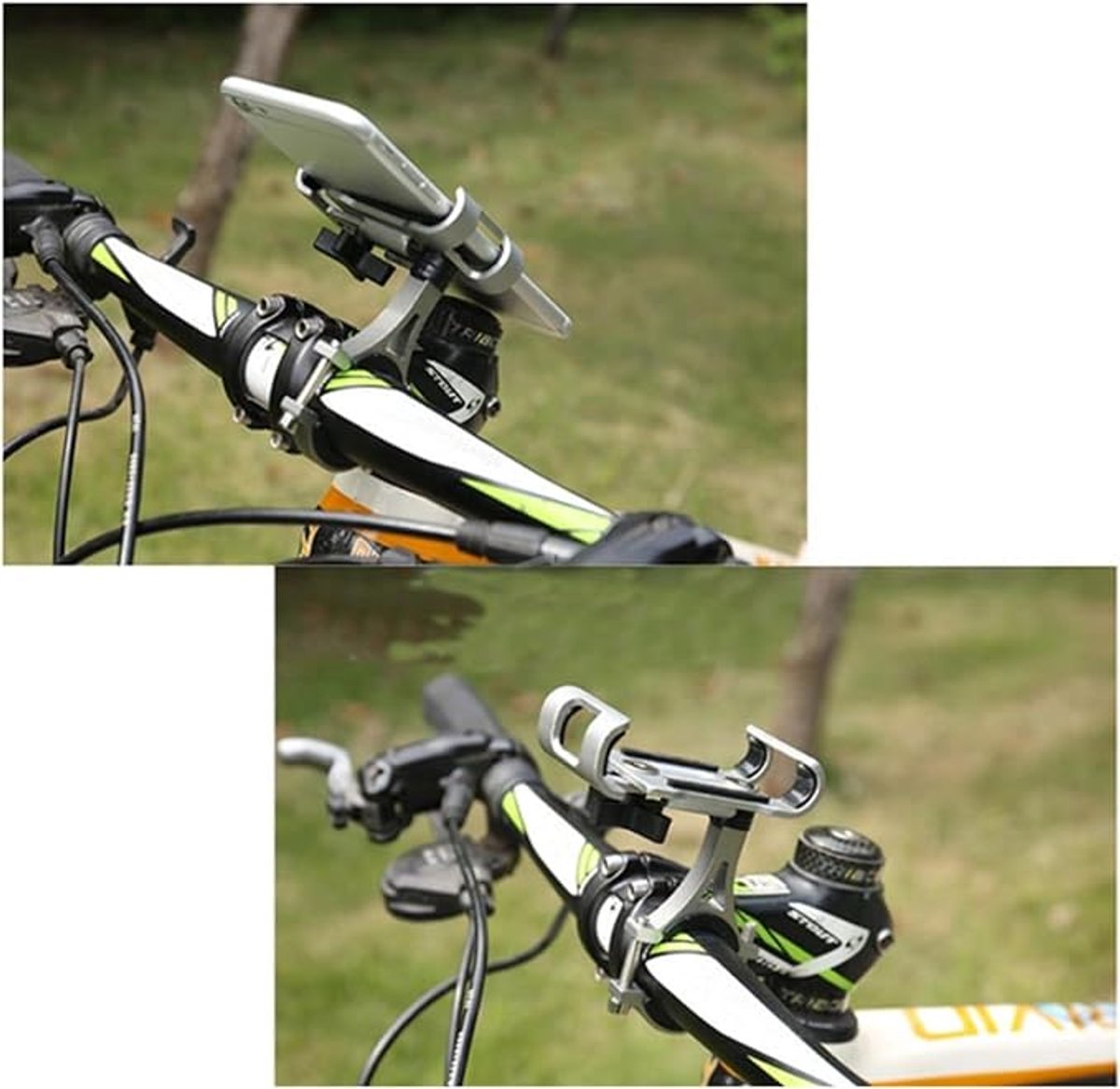 Phone holder for bicycle and motorcycle - Universal phone holder - 360° rotatable and tiltable - Bicycle accessories - Red