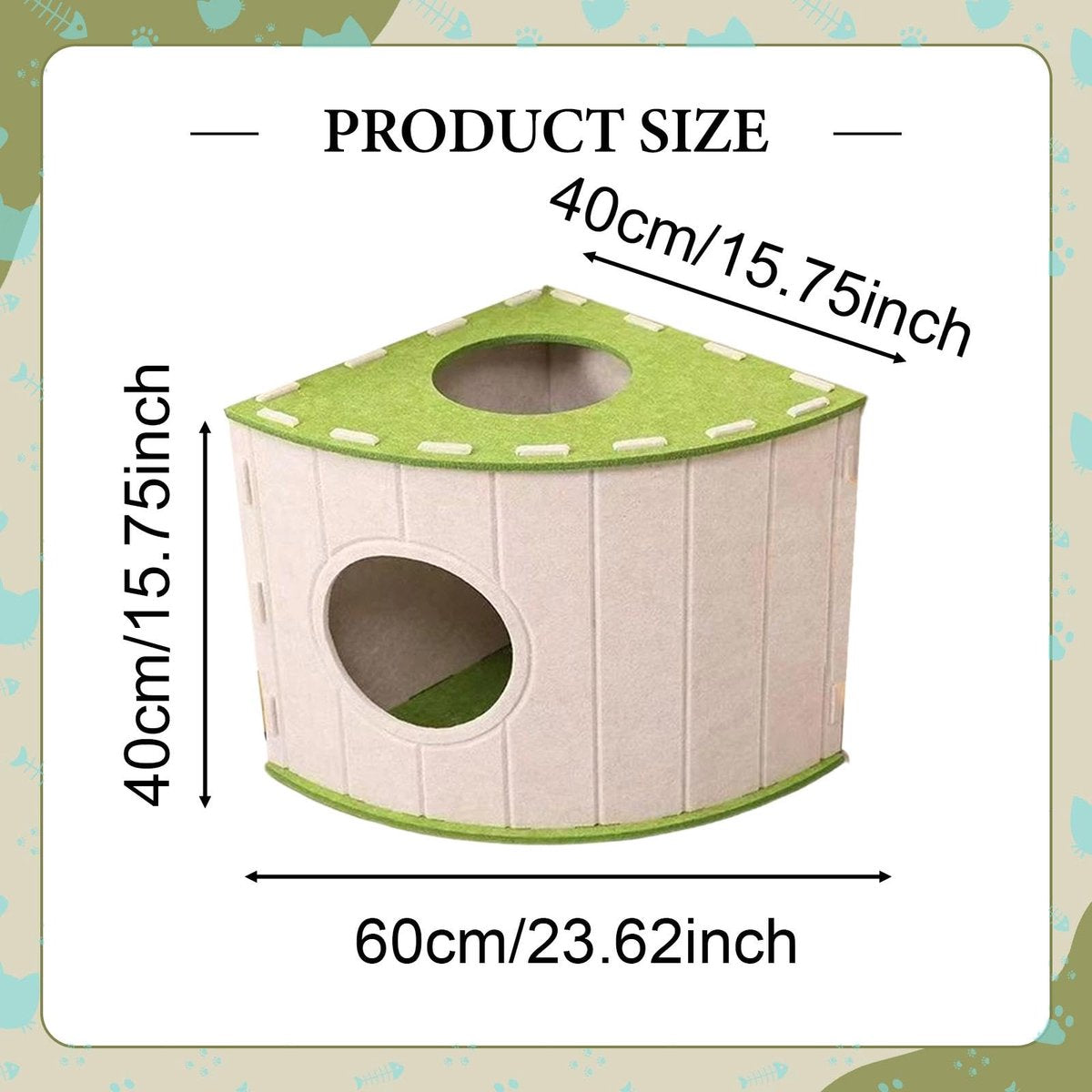 Cat House - Cat Basket - Cat Den - Felt-Shaped Cat Bed - Suitable for All Seasons - Warm | Scratch-Resistant - Pet Bed | Deep Sleeping Bed - Beige